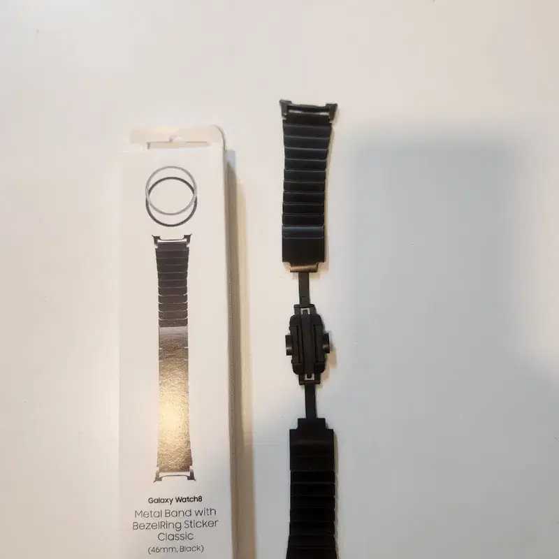 갤럭시워치8 44mm용 메탈 스트랩 시계줄 클래식 (44mm, 블랙)
