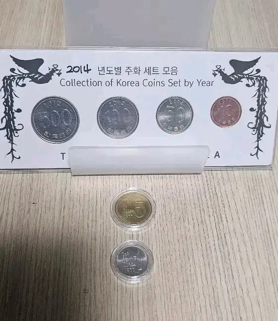 특년주화 2014년 주화 세트(5원 ,1원 77년도) 일괄