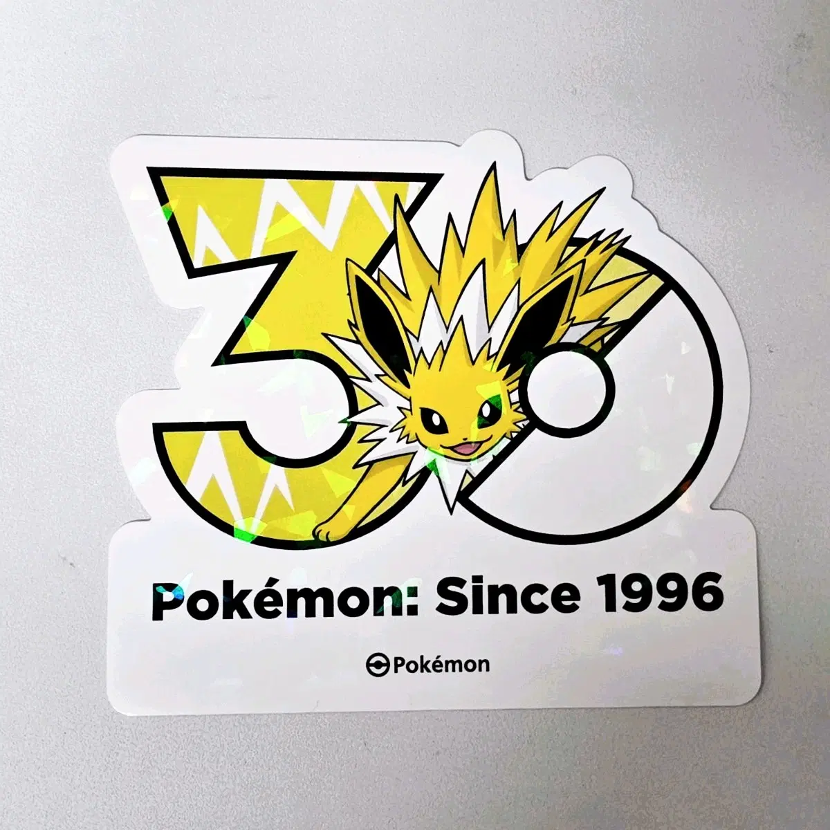 포켓몬 30주년 기념 스티커 쥬피썬더 포켓몬스터