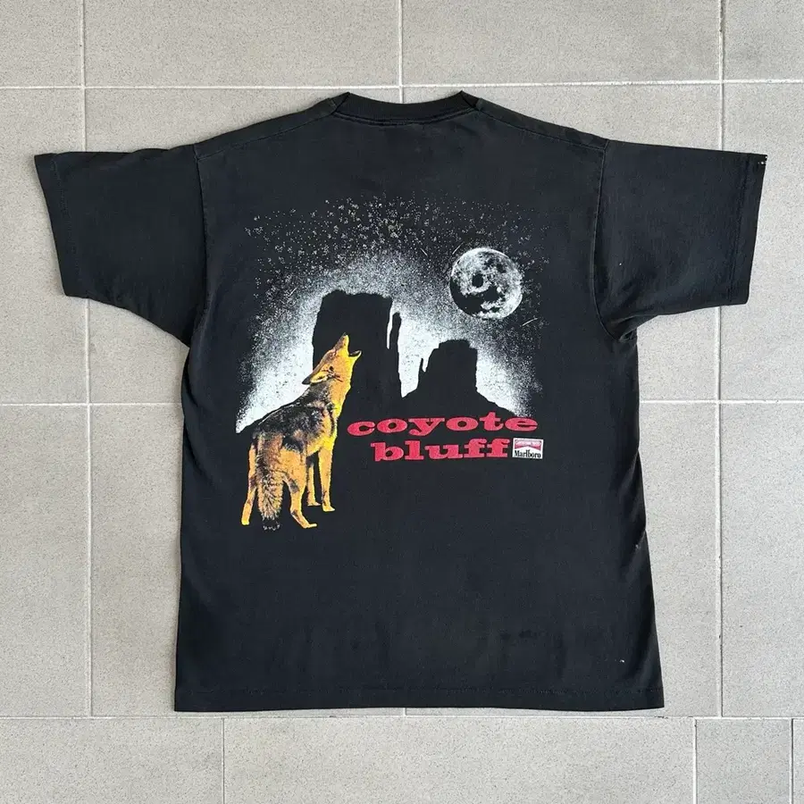 90s 빈티지 말보로 코요테 티셔츠 XL 페인팅
