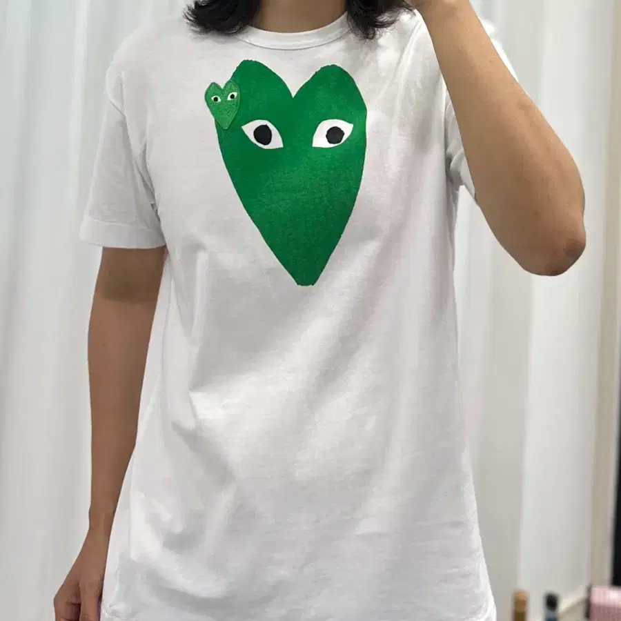 [XL]꼼데가르송 플레이 반팔 티셔츠