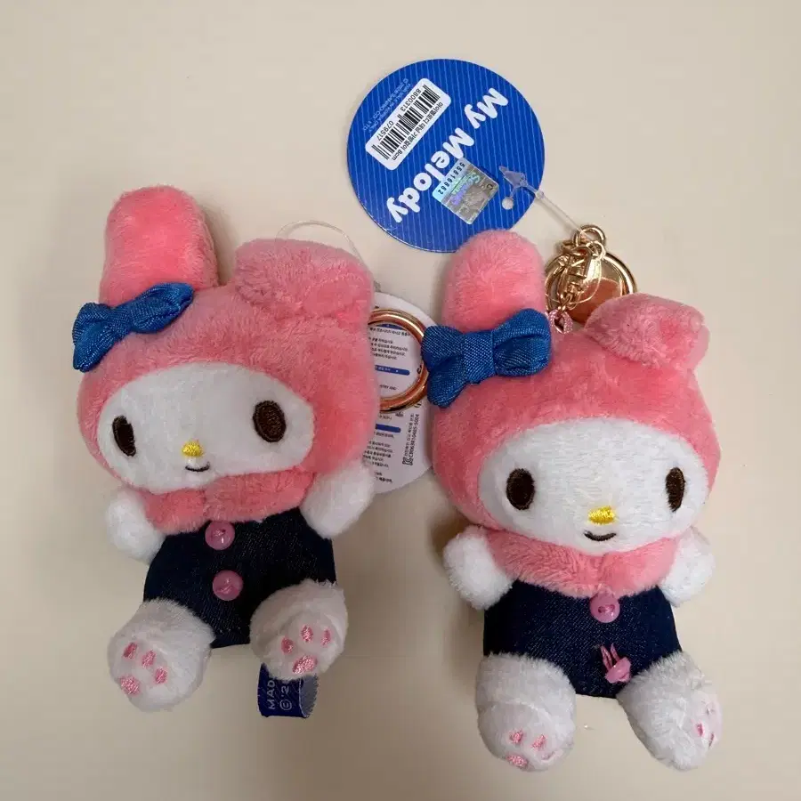 마이멜로디 핑크 데님키링 세트