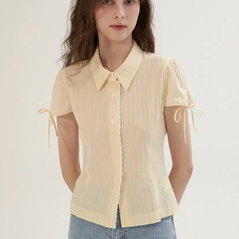 썸웨어버터 ribbon blouse 여름 블라우스