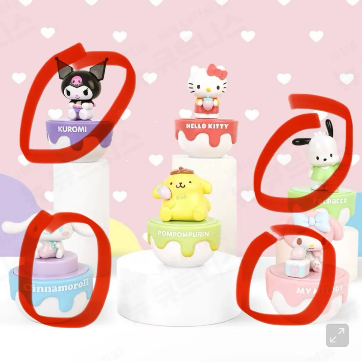 산리오 딸기케이크 가챠 판매