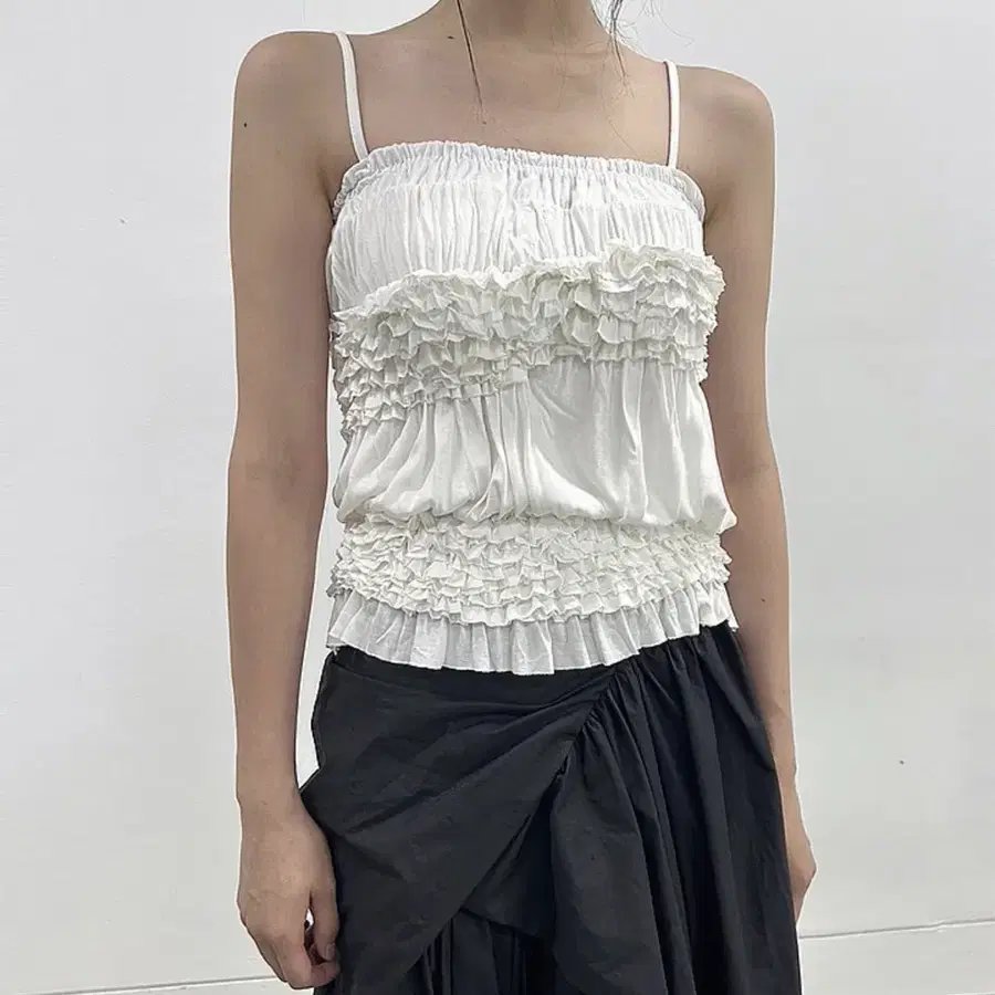 FLAREUP플레어업 Draped Wrinkle Sleeveless (FL-178_White)