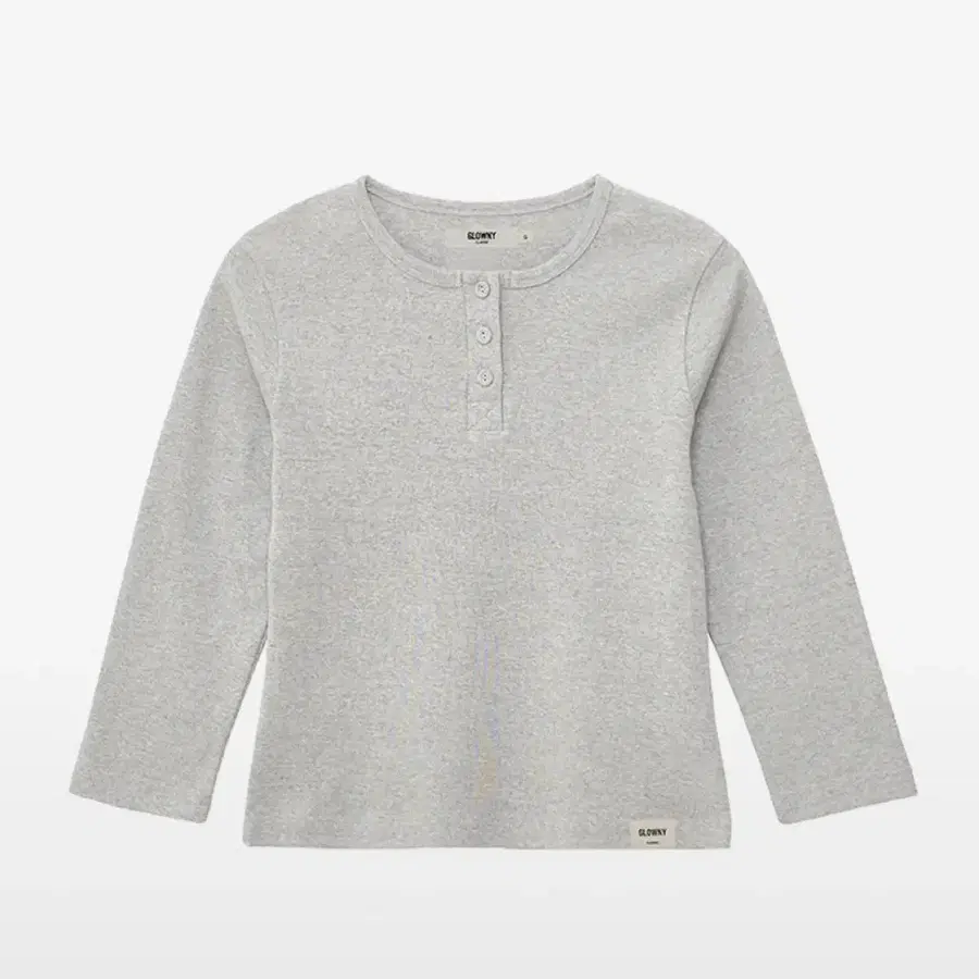 글로니 Glowny - 3/4 Button Fly Tee [MELANGE GRAY]