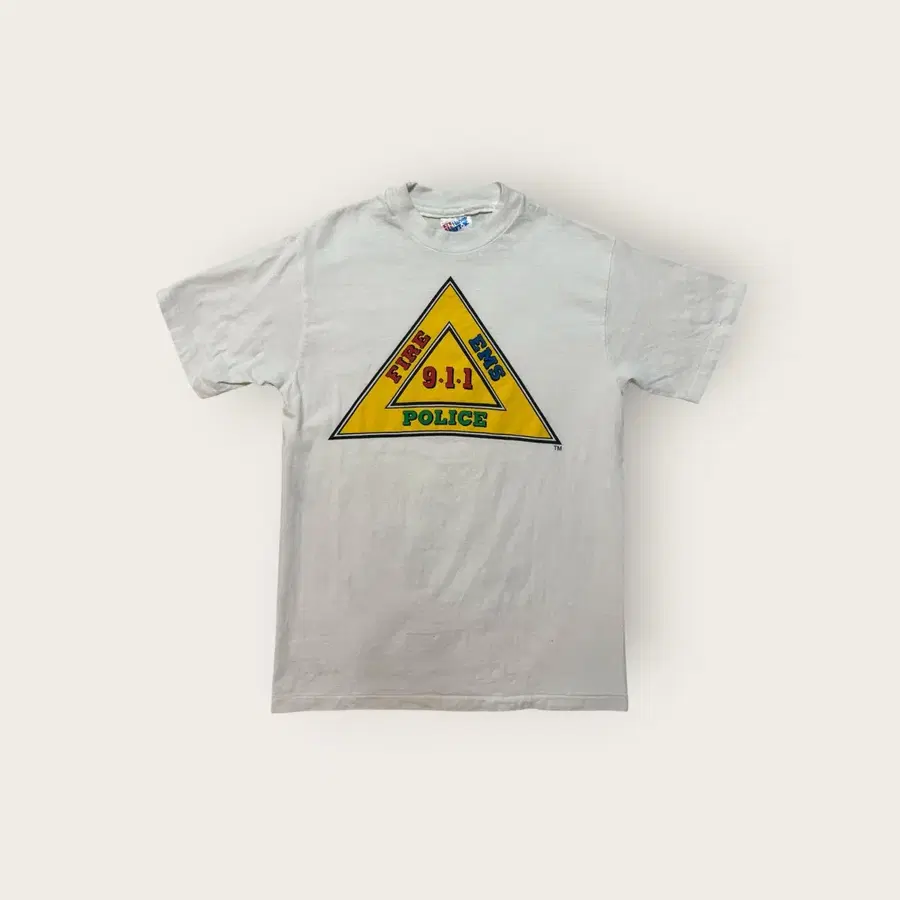 90s USA Hanes Beefy-T 폴리스 빈티지 티셔츠 S