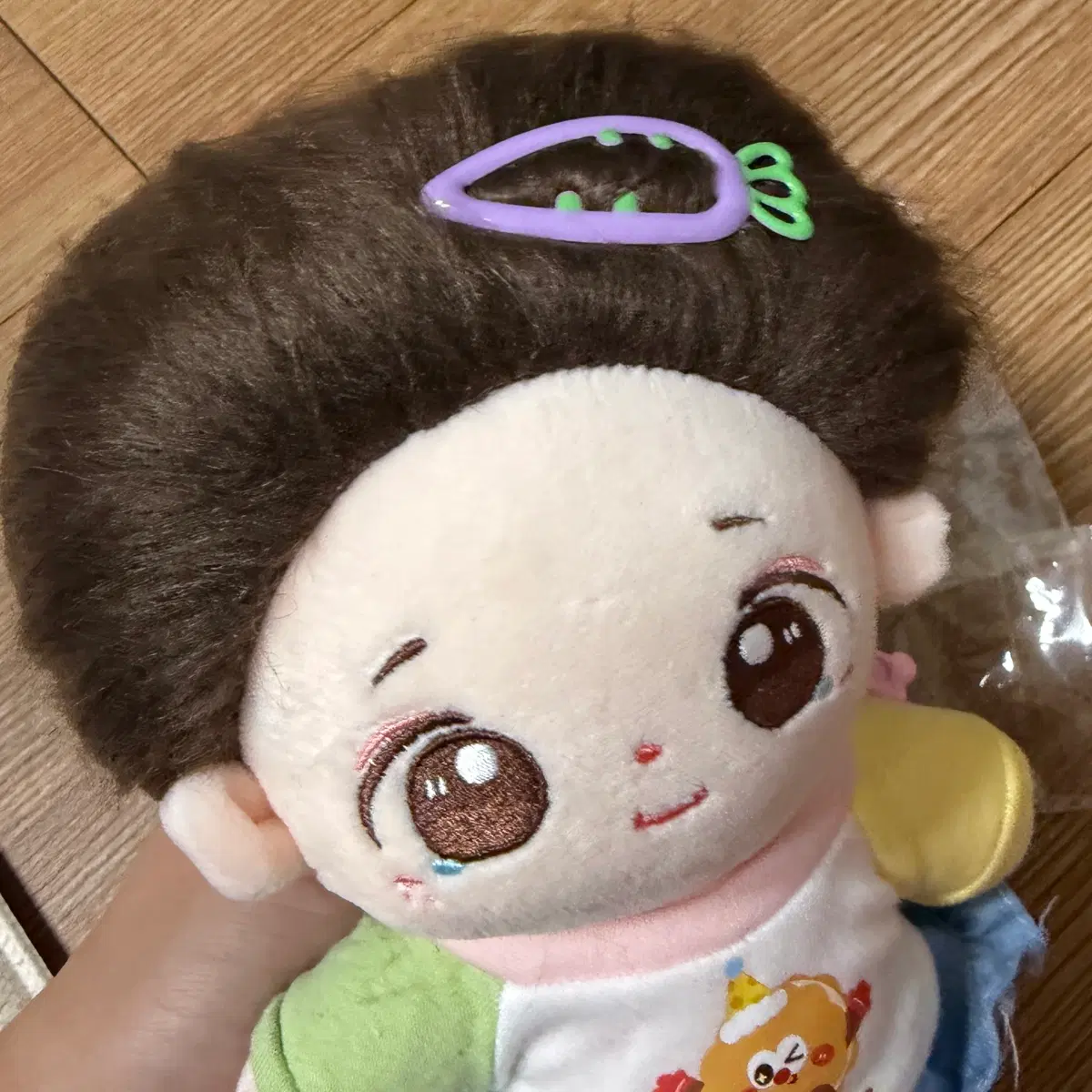 당근 모양 헤어핀 인형용