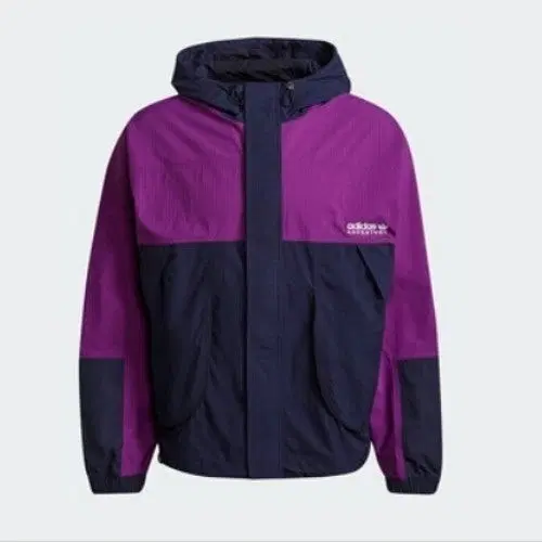 [2XL]아디다스 어드벤처 윈드브레이커 후드 자켓 퍼플/네이비