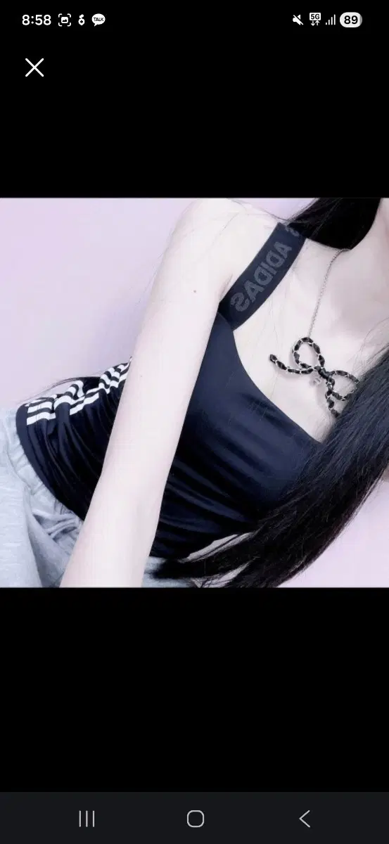 일본 빈티지 리본 목걸이 갸루