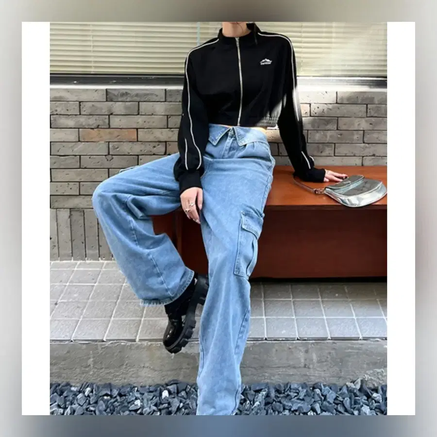 검정색 크롭 집업 (XS/S/M, 44/55/66, 80/85/90 사이즈)