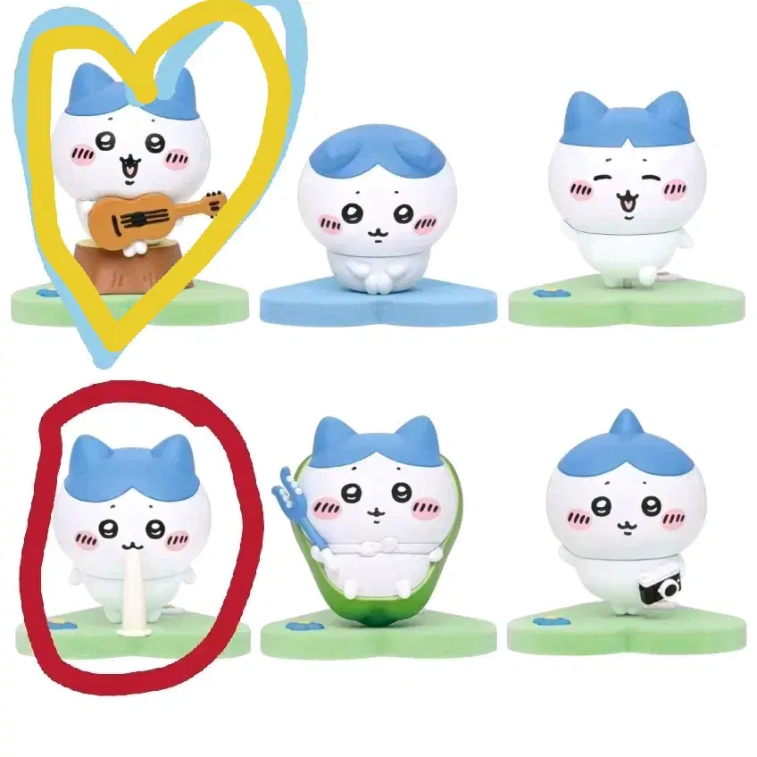 교환구함))토하는 하치와레를 기타치는 하치와레로 치이카와 투성이 다라케 피규어