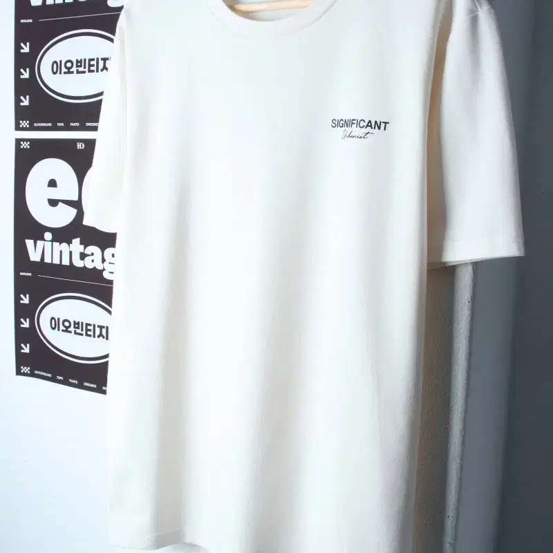 (L-XL) 시그니피컨트 반팔 티셔츠 레터링 아이보리 올드스쿨-H35280