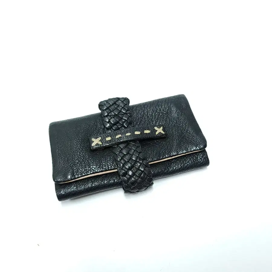 CUIR JOUER CUBE 큐리주이큐브 이태리 스티치 가죽위빙 키홀더 카드지갑 B812