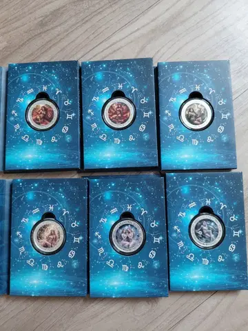 별자리 기념 주화 6종 세트 시리즈 199세트한정판색채프루프은화