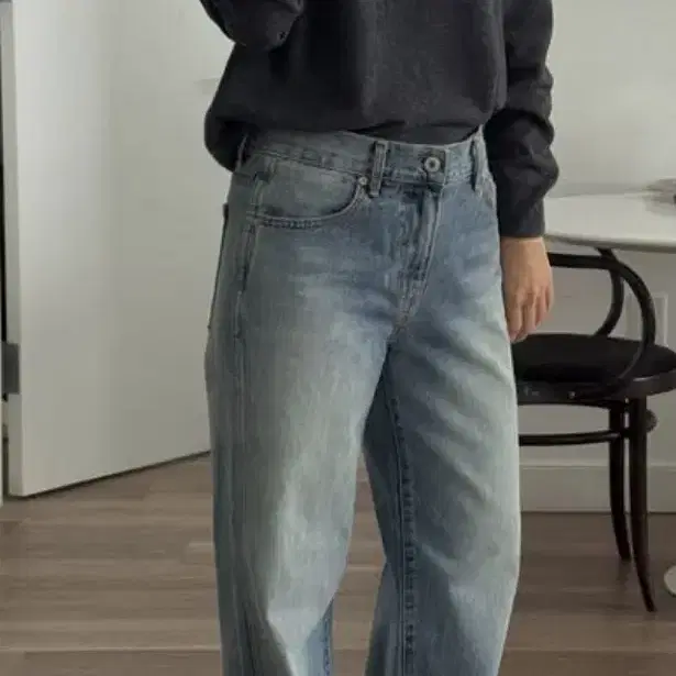 (새상품/택포) stofe 스토프뉴욕 Straight Fit Cotton Denim in Medium Blue (L)