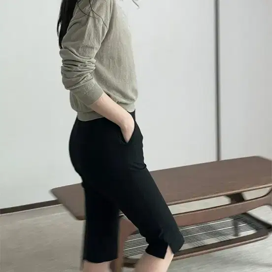 로니엘 반밴딩 썸머 카프리 팬츠