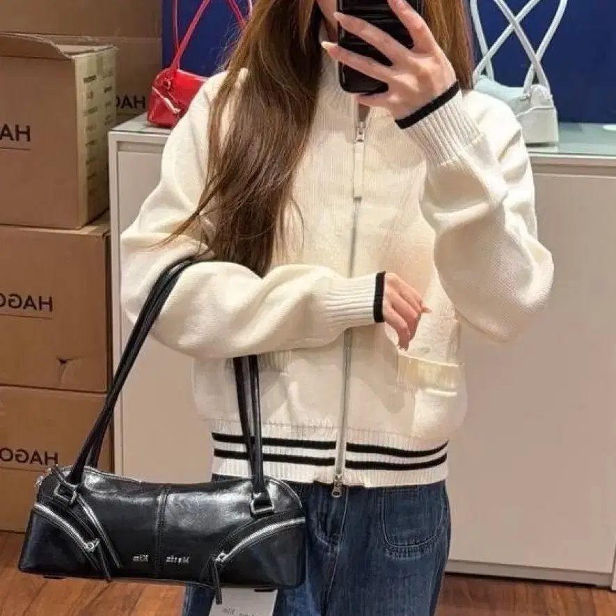 matin kim 마뗑킴 바게트 백 블랙