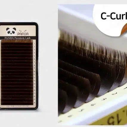 C컬 팬더 스플릿래쉬 다크브라운 J컬,JC컬,C컬 속눈썹연장재료 속눈