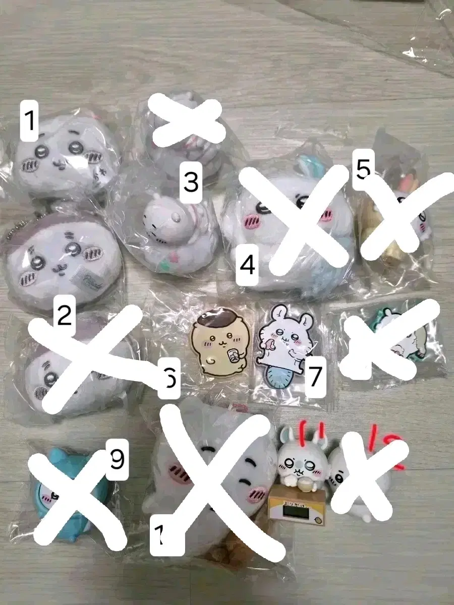 치이카와, 산리오 가챠 모음/ 치이카와, 하치와레, 모몽가, 쿠리만쥬, 아노코, 랏코, 쿠로미, 마이멜로디