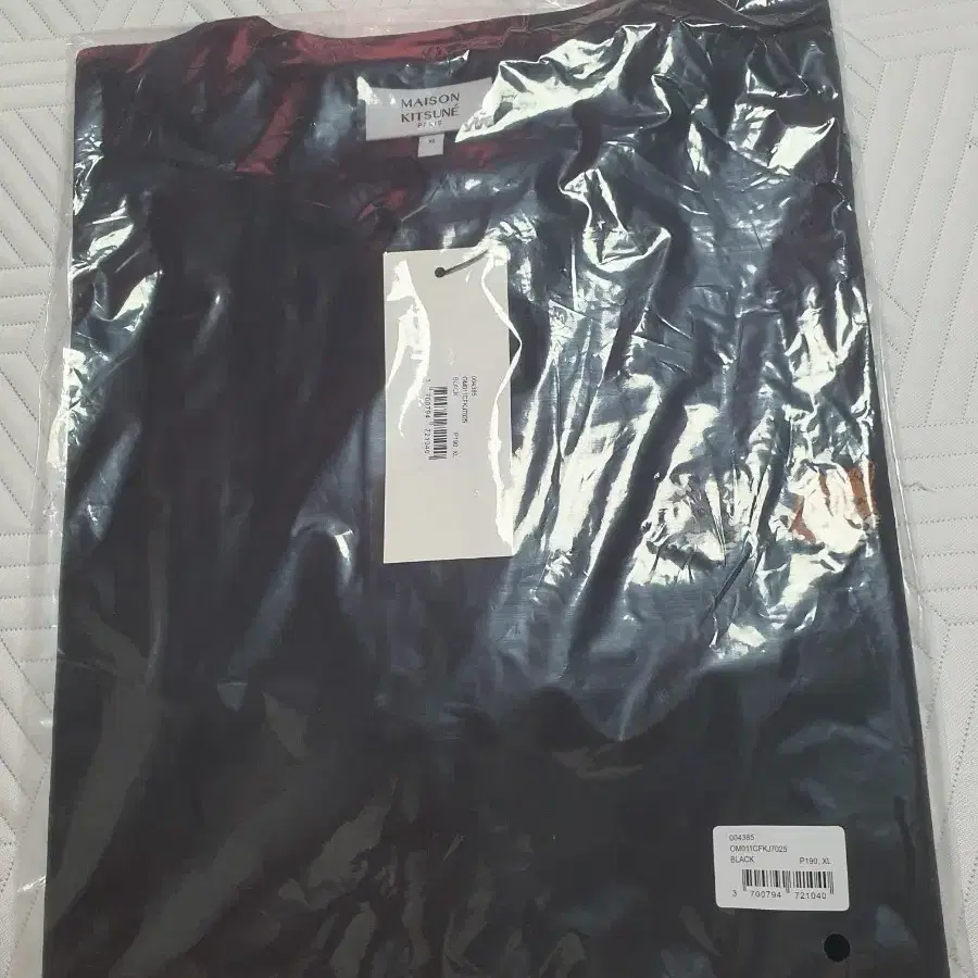 메종키츠네 반팔티 블랙 XL
