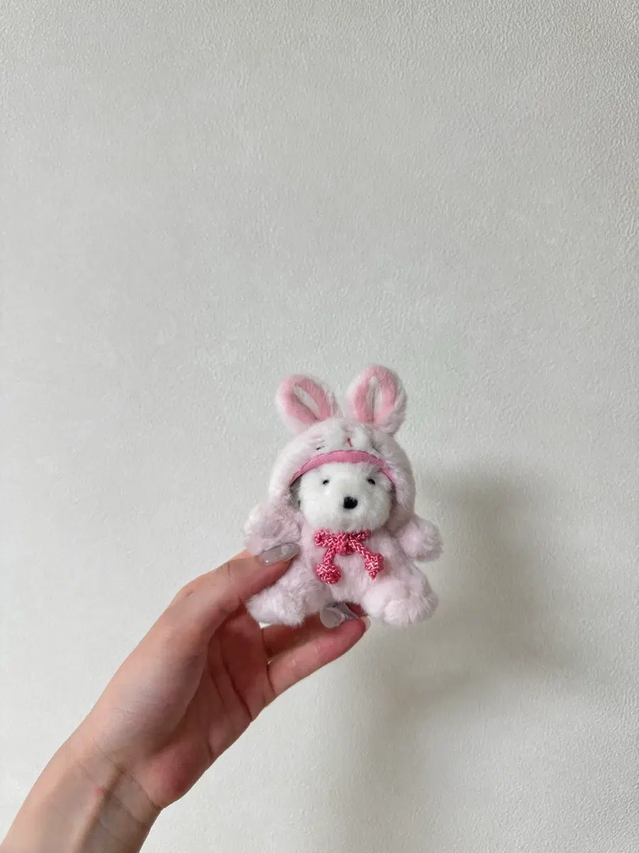 고전 레어 일본 빈티지 우메키치 토끼탈 강아지 마스코트 키링 인형