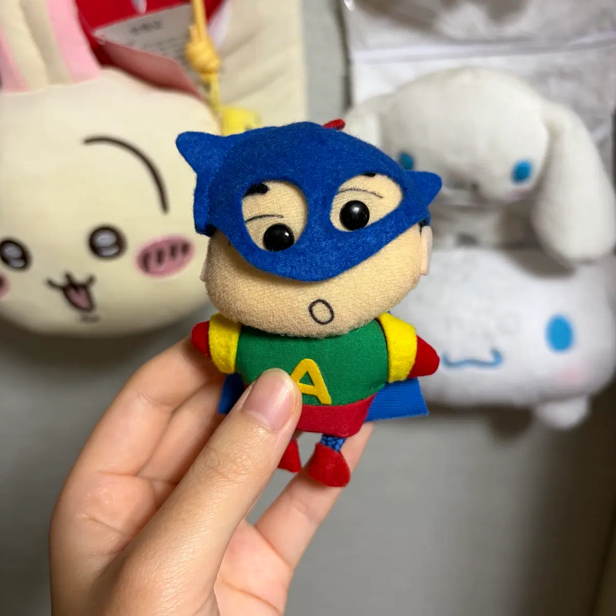 고전 짱구 액션가면 키링 인형