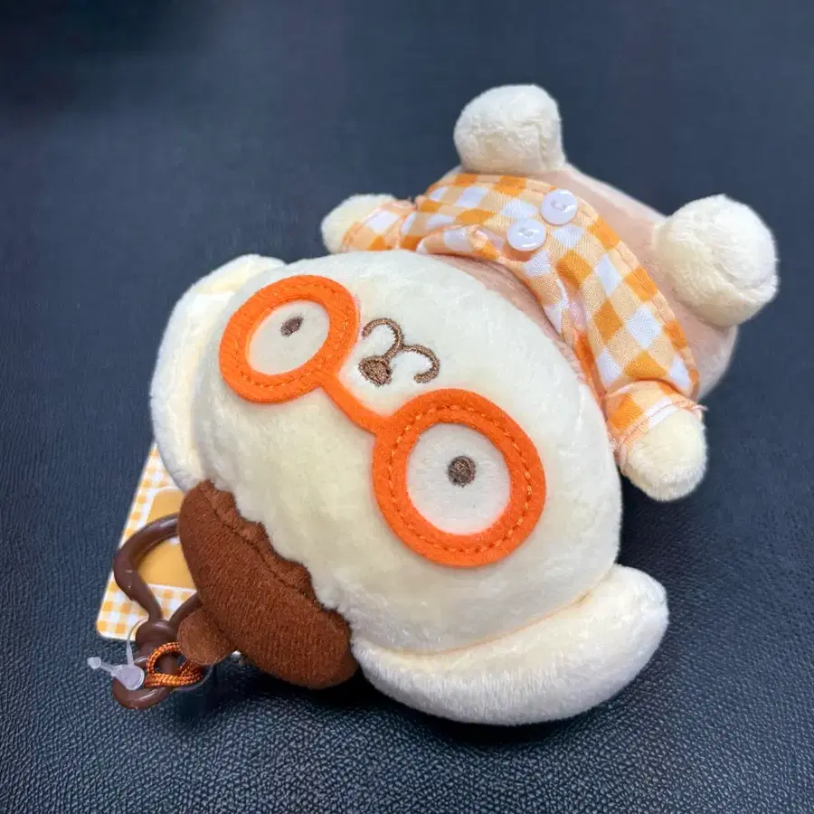 (새상품 10cm) 산리오 폼폼푸린 안경 체크 남방 인형 키링