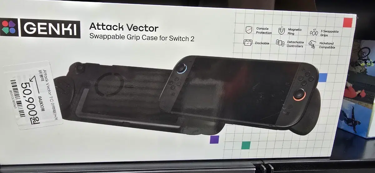 GENKI Attack Vector 스위치2용 스와핑 그립 케이스