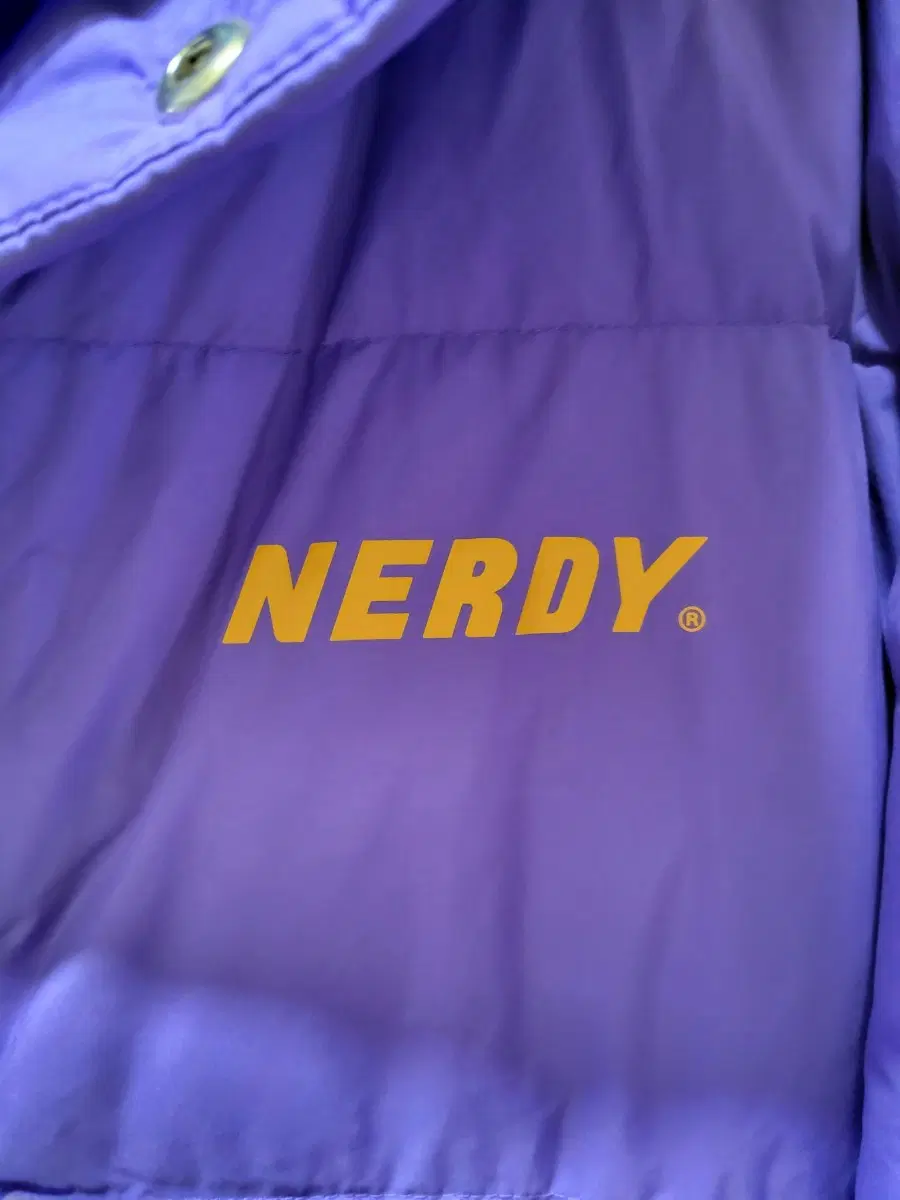 NERDY 퍼플 롱 패딩