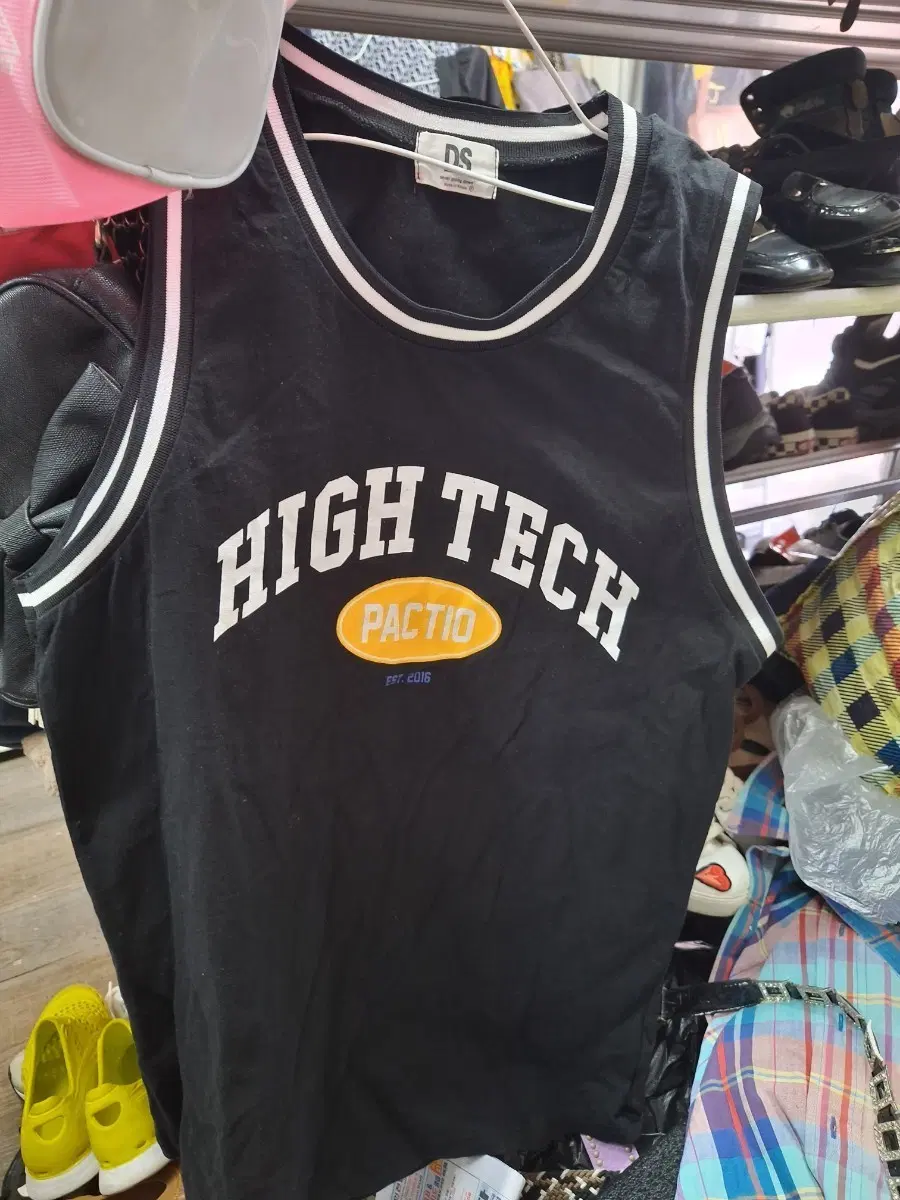 NS 농구 조끼 검정색 HIGH TECH 프린팅