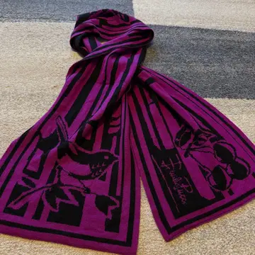 [ EMILIO PUCCI ] 머플러 퍼플 블랙 새 패턴