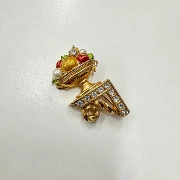 스와로브스키 브로치 후르츠 바스켓 스톤 펄
