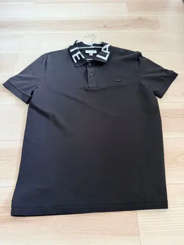 LACOSTE 피케 셔츠 블랙 슬림 핏