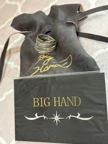 BIG HAND 페더 반지 실버 골드