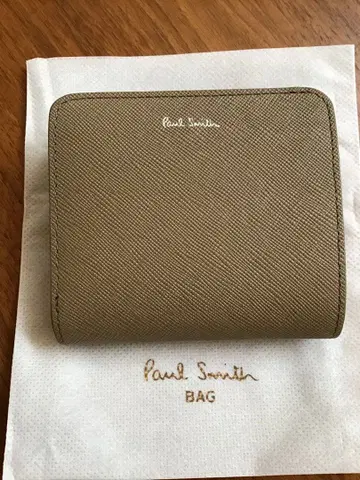 Paul Smith 이단 접이식 지갑 베이지 그린