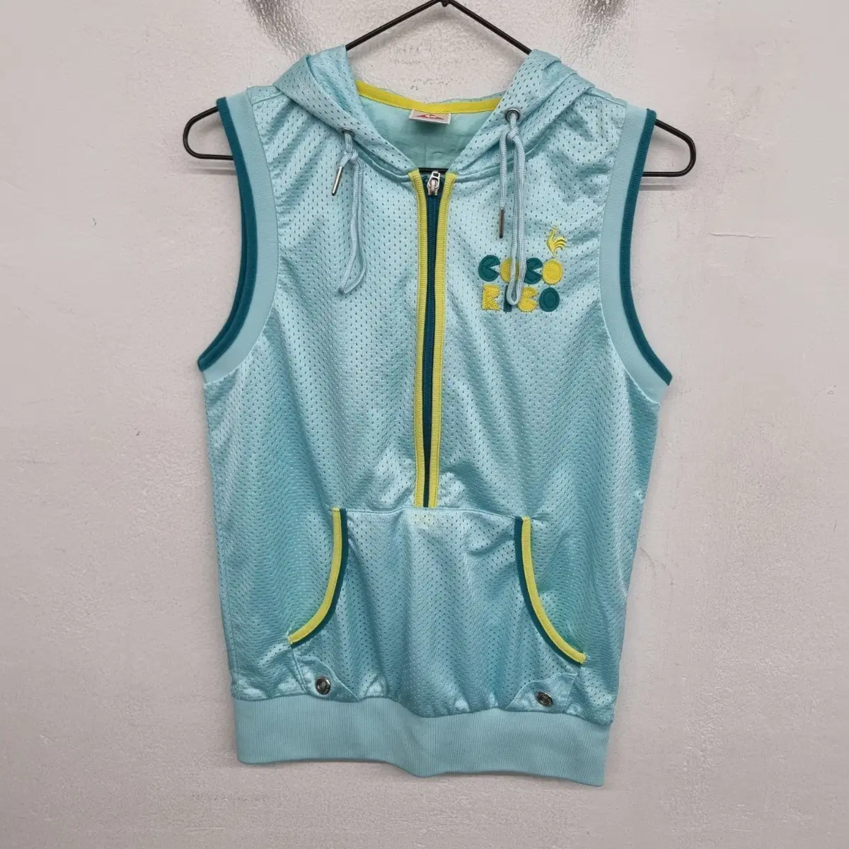 [85/XS] 르꼬끄 골프 매쉬 후드 조끼