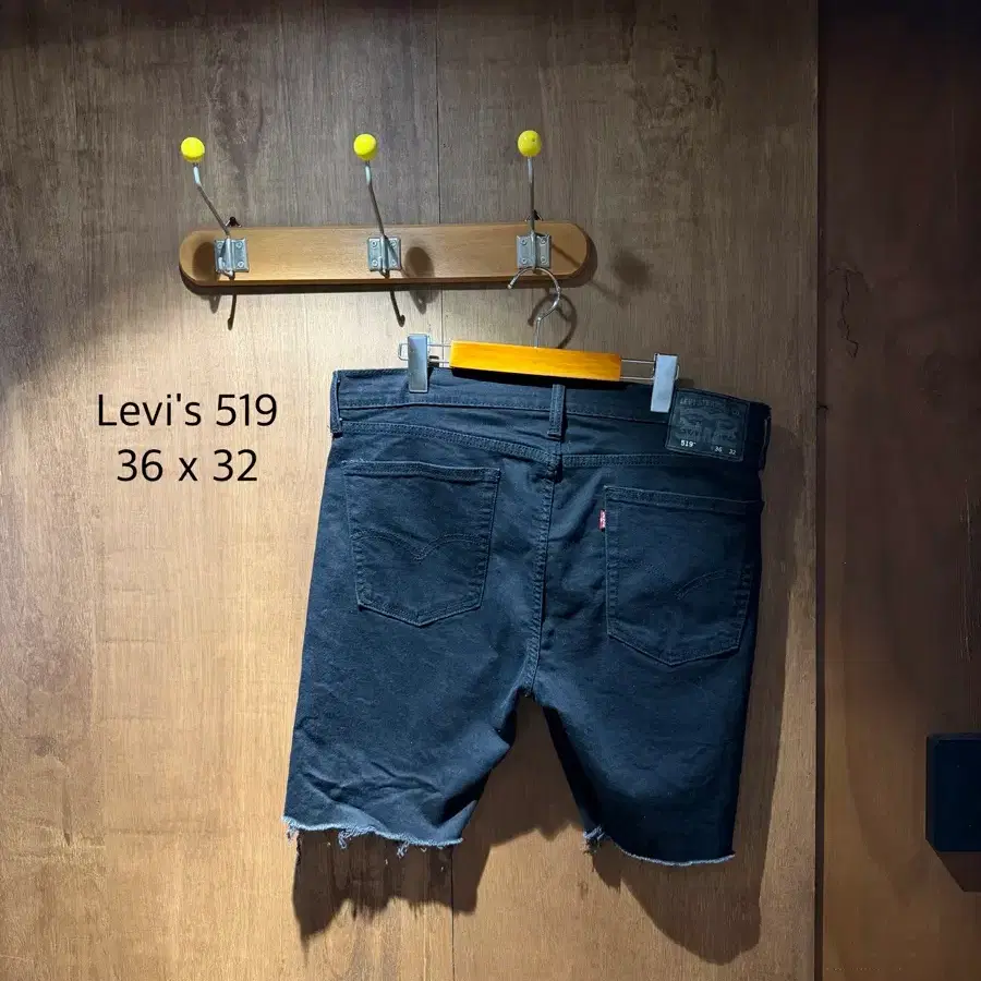 리바이스 Levis 519 블랙 데님 쇼츠 36