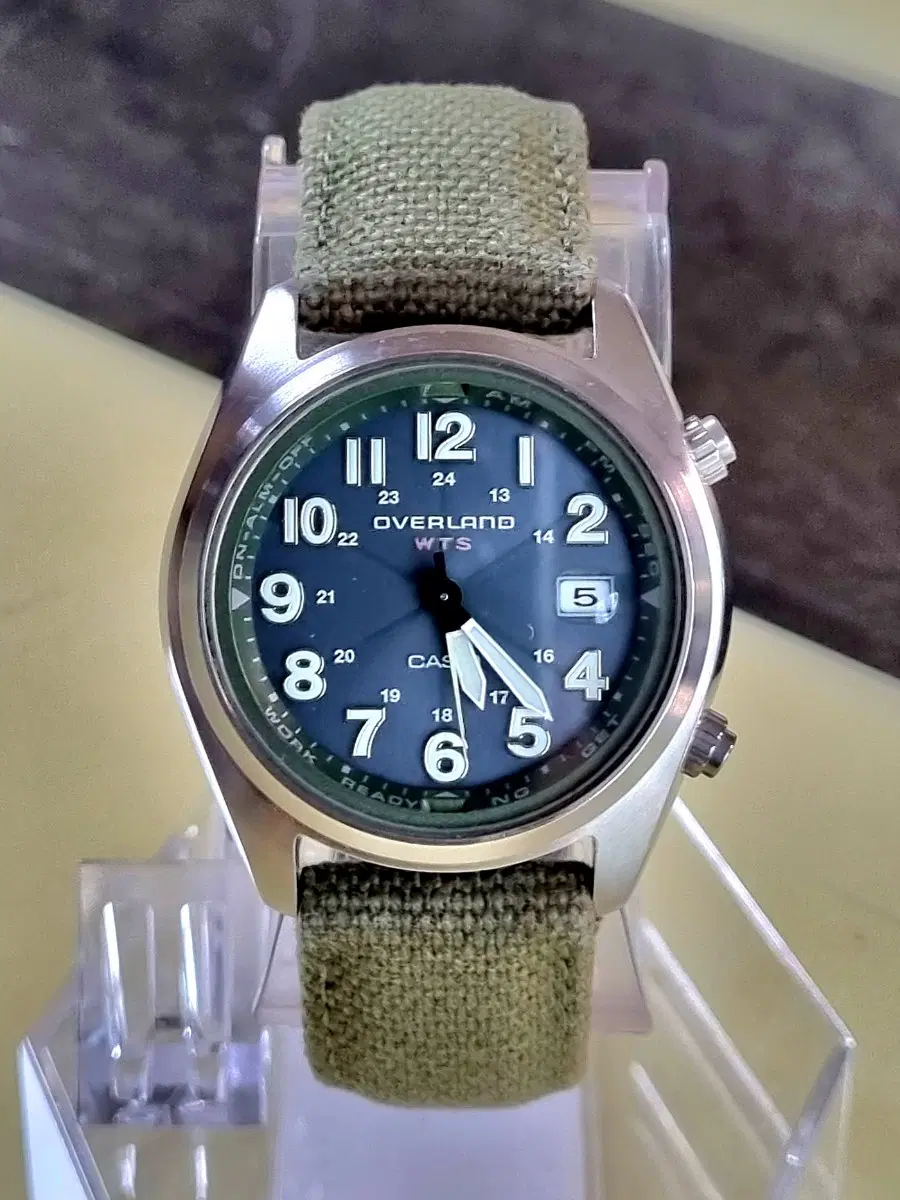 빈티지 미품 오버랜드 CASIO OVW-100BJ 터프솔라 전파수신 밀리터리 군사워치 다이버 카시오시계