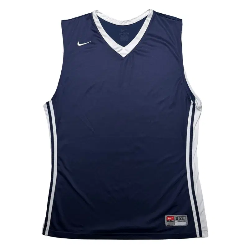 NIKE 드라이핏 올드스쿨 농구 슬리브리스 티 네이비 XXL