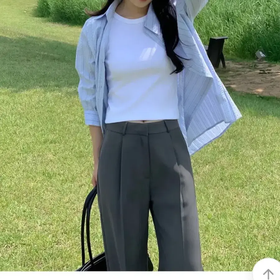 고고싱 핀턱 일자슬랙스
