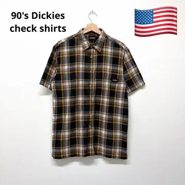 90s 디키즈 Dickies 반팔 체크 셔츠