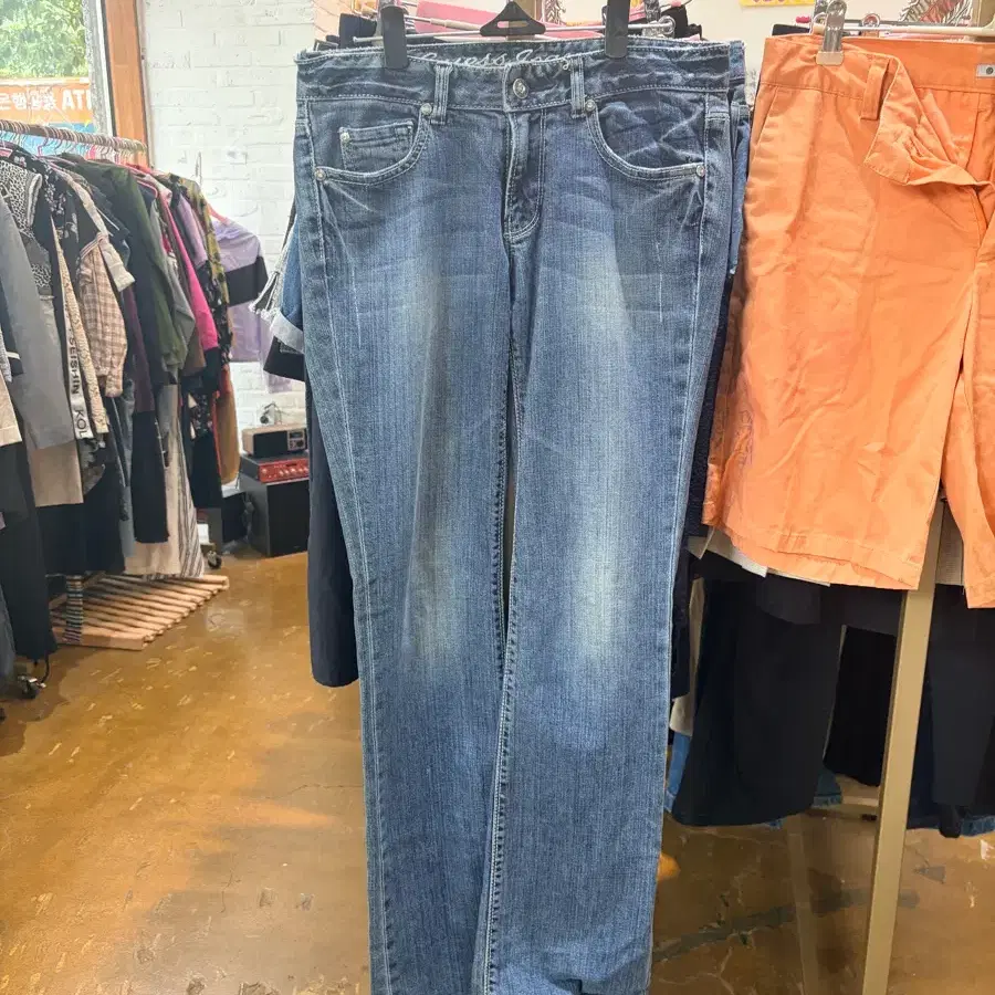 게스청바지 워싱 데님