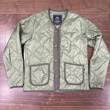 ALPHA INDUSTRIES 퀼팅 자켓 카키 L
