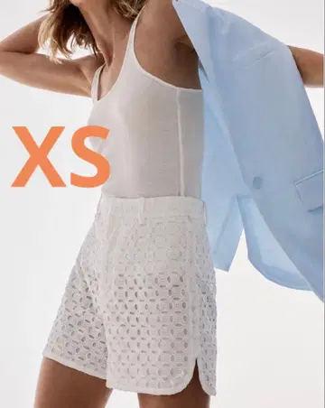 ZARA 컷워크 자수 버뮤다 팬츠 미니 팬츠 XS