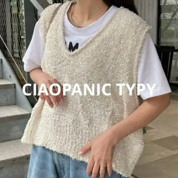 CIAOPANICTYPY 차오파 플래그 얀 크롭 베스트/DISCOAT
