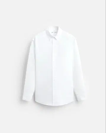 ZARA 레귤러 핏 텍스처 셔츠 화이트 버튼 다운