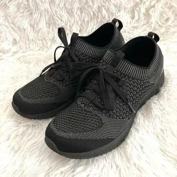 [ 미사용급 ] SKECHERS BOBS 메모리폼 블랙스니커즈