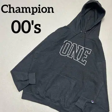 [ 인기 ] 00'sChampion 차콜 그레이 ONE 로고 후디 스트릿