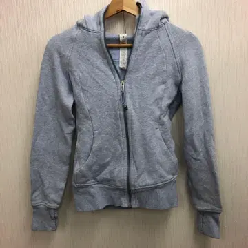 lululemon 풀 집업 후드티 라이트 블루 사이즈 0 중고 얼룩 있음